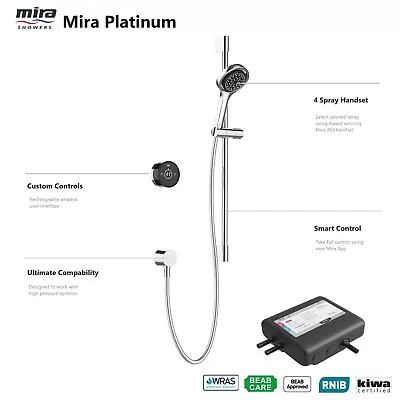 ✴️ Mira Platinum 2nd Edition  Digital Mixer For High Pressure -  New G. Shower • £669