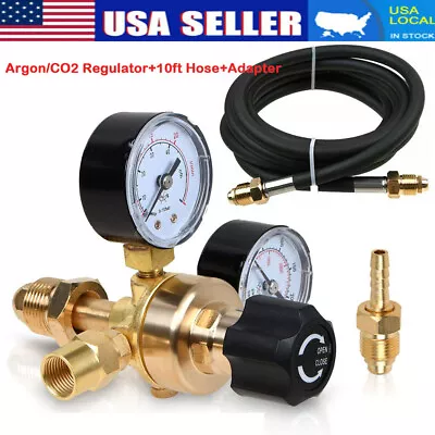 Argon CO2 Gas Regulator Mig Tig Welding  Welder CGA 580 With 10' Inert Hose • $29.99