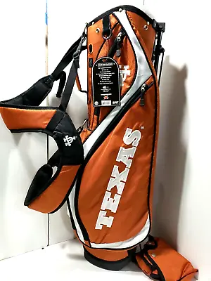 Texas University Longhorns Team Stand Golf Bag 5-way Collegiate Licensed 4 LBS • $149.99
