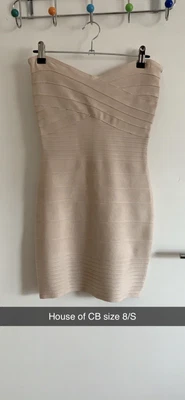 $50 • Buy House Of CB - Nude Bandeau Bandage Dress