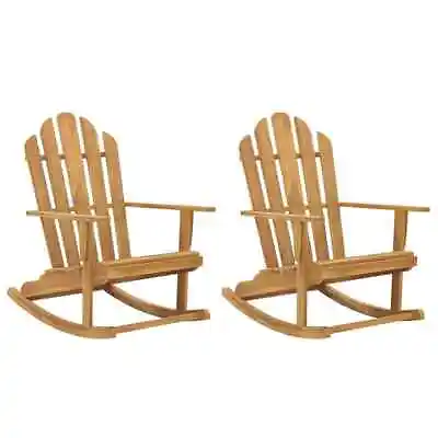 $499.93 • Buy Adirondack Rocking Chairs 2 Pcs Solid Wood Teak VidaXL