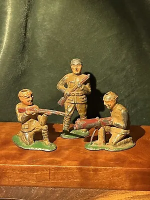 Vintage Barclay Manoil Lead Toy Soldiers Lot Of 3 • $22.50