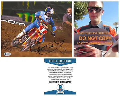 Ryan Dungey Supercross Motocross Signed 8x10 Photo Proof.Beckett COA Autographed • $109.99