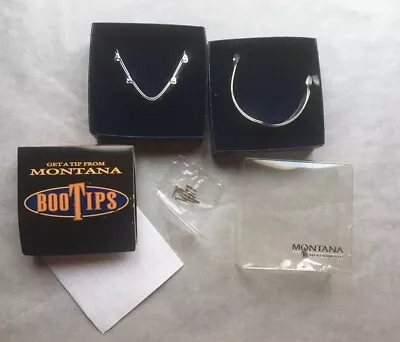 MONTANA Silversmith BOOT TIPS Silver Toned Engraved • $19.99