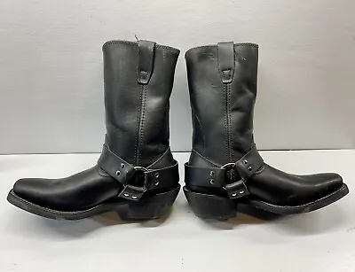 Chippewa 9.5 Black Leather Vintage Men’s Harness Boots Motorcycle Cowboy • $130