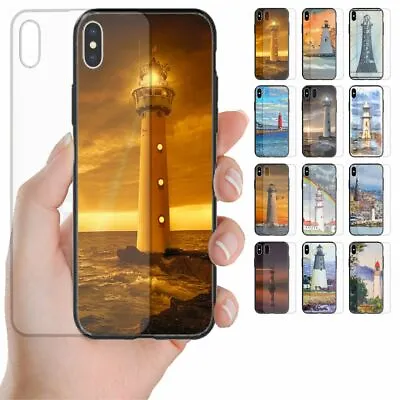 For OPPO Phone Series Lighthouse Tower Theme Tempered Glass Back Phone Cover #2 • $14.98