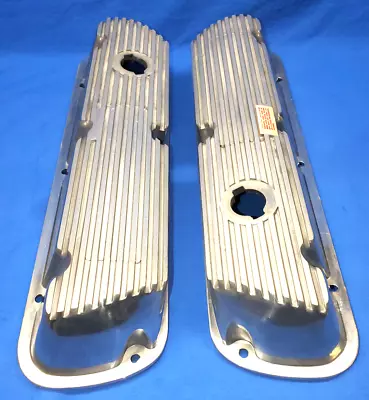 NOS Vintage 1960-70s Ansen Aluminum Finned Short Valve Covers Ford 289 302 351W • $199.99