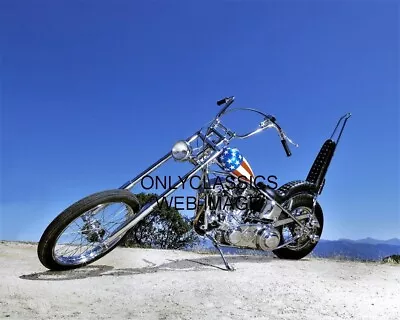 Harley Davidson Motorcycle Chopper Captain America 8x10 Color Photo Easy Rider  • $14.41
