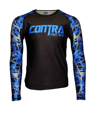 Blue Long Sleeve Ranked Rashgaurd • $28