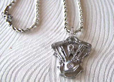 Harley-Davidson Vintage V-Twin Motor Stainless Steel Motorcycle 20  Necklace • $39.99