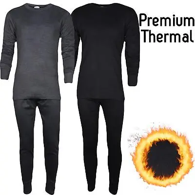 Mens Long Johns Thermal Premium Top Bottom Underwear TShirt Set Full Sleeve Sets • £5.99