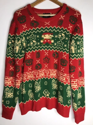 $49.99 • Buy Super Mario Bros Men's XL Ugly Christmas Sweater Holiday Thinkgeek Nintendo