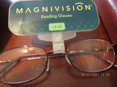 Magnivision  E3 Designer Reading Glasses Spring Hinges+ 2.00 • $9.59