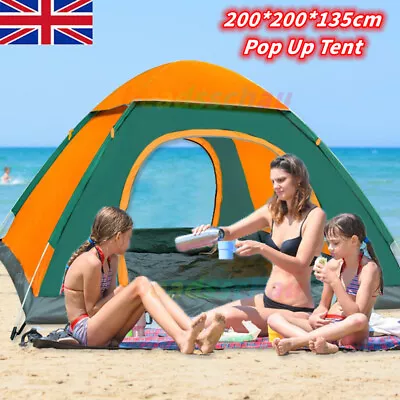 Pop Up Beach Tent Camping Tents For 3-4 Person Portable Sun Shade Shelter^-^ • £23.99