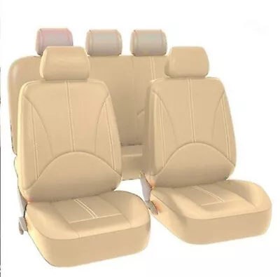 $60.26 • Buy 5-Seats PU Leather Waterproof Car Seat Covers Full Set Cushion Protector Seasons