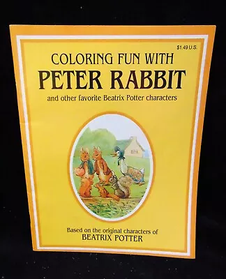 Vintage Peter Rabbit Coloring Book Beatrix Potter Characters 1993 Moppet Unused • $9.95