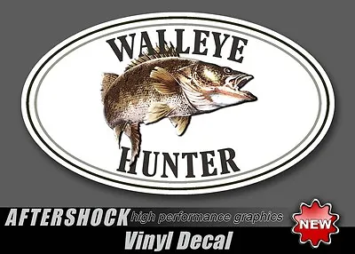 $13.99 • Buy Walleye Fishing Decal Sticker Fish Hunter Charter Boat Reef Runner Bomber Erie
