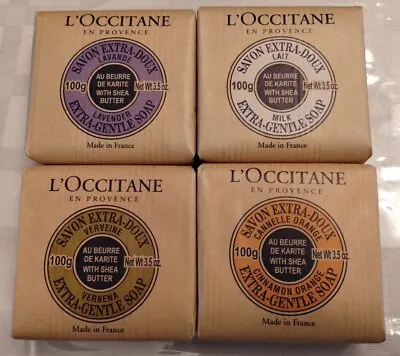 Lot Of 4 L'occitane Shea Butter Extra Gentle Soap 100g / 3.5 Oz Each  • $19.95