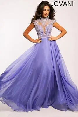 $199 • Buy NWT Jovani JP98523 Prom Pageant Gala Dress Ballgown Periwinkle Size 4