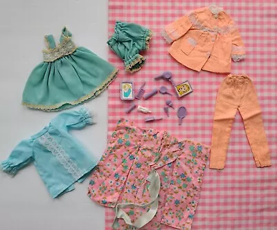 1960s 70s Barbie Clone Fashion Sleepwear Pajamas To Bottom Kimono Accessories • $23.50