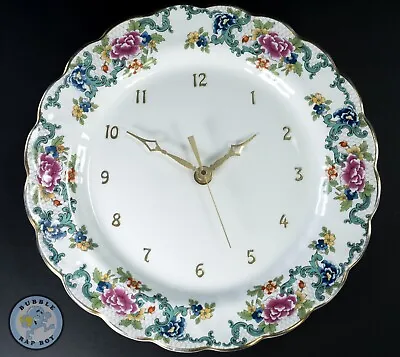 10  Floral Plate Kitchen Quartz Clock Decorative Country House Decor • £29.95