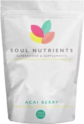 Acai Berry Tablets 2500mg Supplement For Weight Loss Maintenance And Slimming • £12.99