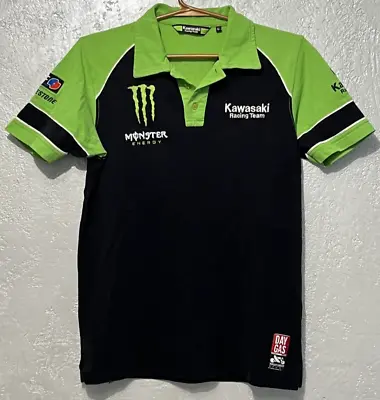 Kawasaki Racing Team Motorbike T-shirt Polo Monster Energy Sz. L • $39.99