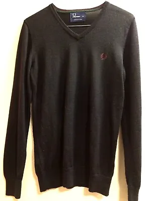 £15 • Buy Fred Perry Merino Wool Long Sleeve V Neck Pullover Jumper Size XS