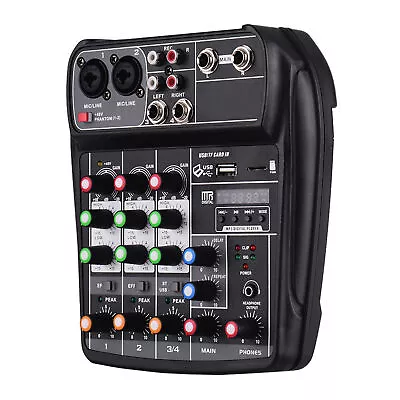 4 Channels Studio Audio Mixer Bluetooth USB DJ Live Sound Mixing Console M4H7 • $33.59