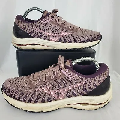 Mizuno Wave Rider 24 Women's Size 9 Purple Waveknit Running Shoes J1GD207563 • $22.99