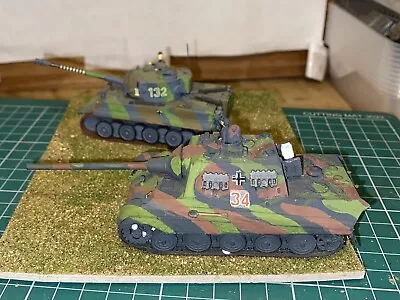 1:72 German Jagdtiger And Tiger Tanks Built And Painted For Display • £10