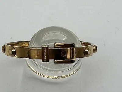 Michael Kors Studded Buckle Bracelet Hinged Adjustable Gold Tone - Like New! • $6.46