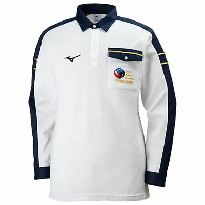 Mizuno JAPAN Volleyball Soccer Referee Jersey Shirt Long Sleeve White V2JC8061 • $93.19