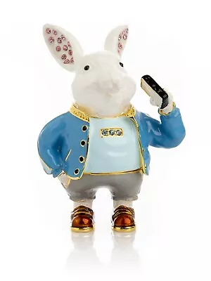 Keren Kopal Rabbit With Cellphone Trinket Box Handmade With Austrian Crystals • $0.99