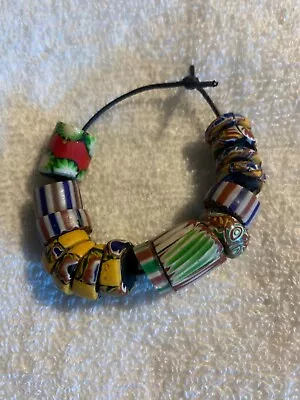 Antique Venetian - African Trade Beads - Millefiori Italian Glass CHEVRON • $16