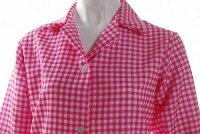 Ladies Womens Check 3/4 Sleeve Button Overall Apron Cleaning Tabard All Size NGT • £11.79