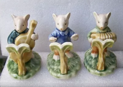 Vintage Porcelain Mice Orchestra / Band / Musician Figures X 3 /  3  Tall • $22