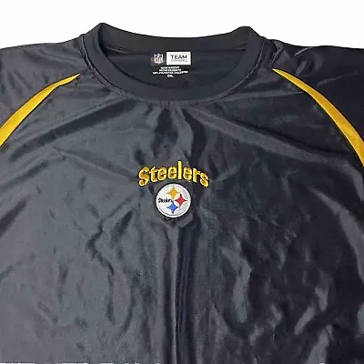 Vintage Pittsburgh Steelers NFL Team Apparel Sleeveless Shirt Size 2XL Black • $13.73