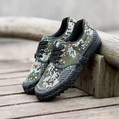 Men's Camo Camouflage Sneakers Athletic Shoes Casual Sport Trainers Running • £14.59