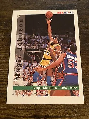 1992-93 NBA Hoops Magic Johnson Magic Moments #330 Los Angeles Lakers L8965* • $1.58