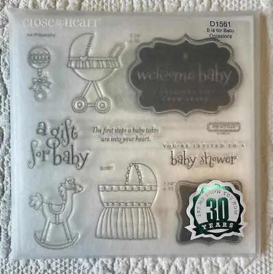 CTMH Close To My Heart D1561 Acrylic Stamp Set B Is For Baby Baby Shower Cricut • $10.99