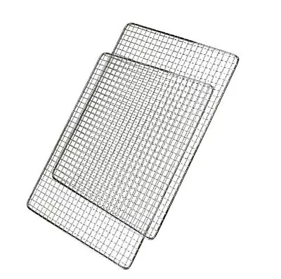 2X BBQ Grill Mesh Camping Cooking Hibachi Yakitori Stainless Steel 44cm X 26cm • $30.45