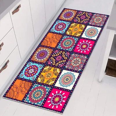 £14.99 • Buy Bohemian Floor Mat Area Rug Non Slip Bedroom Kitchen Long Hallway Runner Carpet