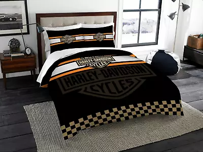 Harley-Davidson Bedding Ver2 With Motorcycles Logo Duvet Cover Set (4pcs) • $69.99