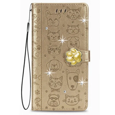$15.89 • Buy For OPPO A5 A16 A17 Bling Luxury Leather Patterned Wallet Card Case Flip Cover
