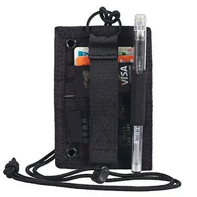 Tactical ID Card Holder Organizer Hook&Loop Patch Badge  Carrier Pouch • $10.67