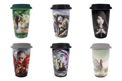 £10.49 • Buy Anne Stokes Ceramic Travel Mug Tea Coffee Dragon/Angel/Unicorn/Wolf Gothic Cup