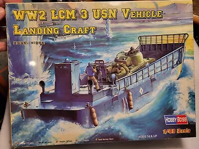 Sealed Hobby Boss WWII LCM 3 USN Landing Craft Model Kit 1/48 #84817 • $34.99