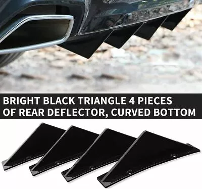 $14.28 • Buy Rear Bumper Diffuser Shark 4-Fins Spoiler Lip Splitter For VW Golf MK7 MK6 GTI