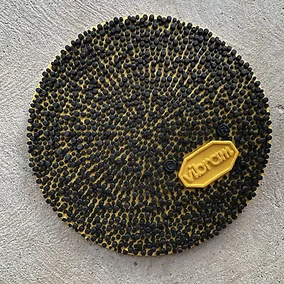 Vibram Discs - Spaghetti￼  Mini/coaster - Disc Golf - Rubber - Black/yellow • $16